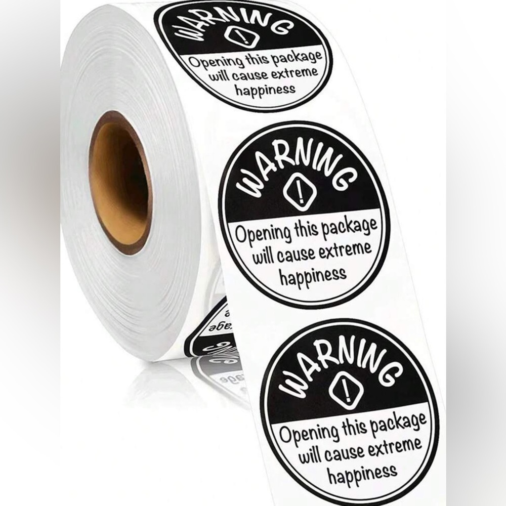 Self-Adhesive Labels, Warning Label Stickers Roll-500pcs